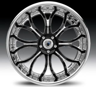 20 Asanti AF154 Black Chrome Wheels Rims 2 Piece Tone