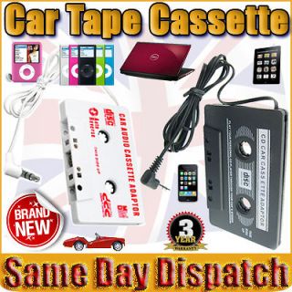 Car  Tape Audio Cassette Player Adaptor 3.5mm aux Cable For iPod 