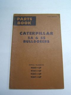 Caterpillar 5A & 5S Bulldozers Parts Book 1971 revision