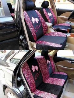   Kitty Black dream lace Series Bow Car Auto Seat Covers Case Holder