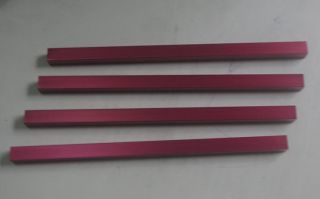 4X Red Aluminum Square Tube 13x 13mm x 250mm Multicopter Multi copter 