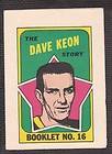 Dave Keon 1971 72 OPC O Pee Chee Insert Booklets # 16