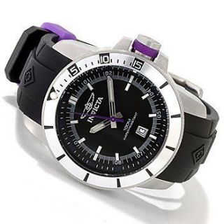   10733 Men’s Ocean Baron Pro Diver Quartz Black & Purple Watch