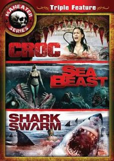 Maneater Series Croc Sea Beast Shark Swarm DVD, 2010, 3 Disc Set 