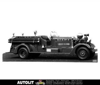 1945 Ahrens Fox Fire Truck Factory Photo
