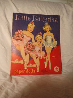 LITTLE BALLERINA 1950S UNCUT PAPER DOLL BOOK VERY NICE CONDITION CUT 