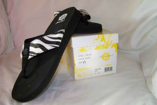 YELLOW BOX FUNTIME Black/White zebra Flip Flop