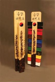 ATA Karate Songahm Taekwondo Belt Display Rack Handmade Pine Tree and 