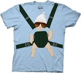 New   The Hangover Alans Baby Carrier T Shirt, Mens Large, Sand