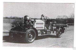 HAGERSTOWN, MD Engine 1, A 1923 Ahrens Fox Fire Truck Postcard