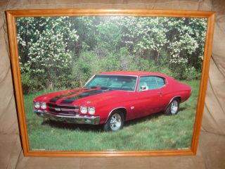1970 CHEVROLET CHEVELLE SS 396 POSTER PRINT FRAMED CLASSICS COLLECTION 