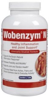 WOBENZYM N Garden of Life 800 Tablets LOWEST PRICE 