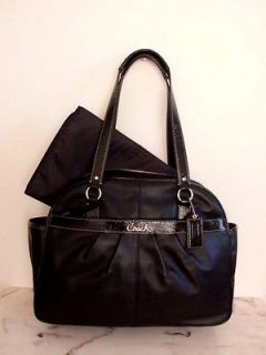 Coach Addison Leather Multifunction Tote Baby Diaper Bag Black Style 