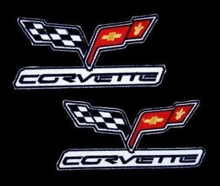 CHEVROLET CORVETTE CAR FLAG LOGO RACING JACKET SHIRT PATCH (2*PATCH 