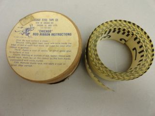 VINTAGE CHICAGO STEEL TAPE ROD RIBBON CST NEW OLD STOCK 16 1/2 X 1 1 