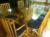Bamboo/ Rattan dining table set
