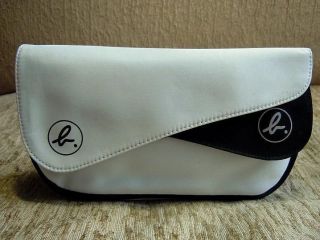 NEW AUTH French Agnes b Cosmetic Makeup Waist Pack Bag Black White