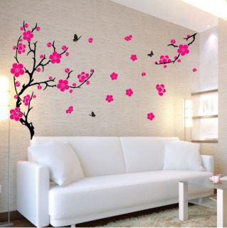Large Plum Blossom Flower Tree Wall Stickers, Wall Art, Wall Decals