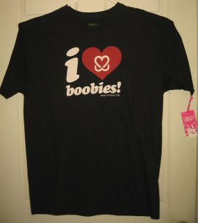HEART BOOBIES Shirt L Keep A Breast Foundation New Warped NWT OOP 