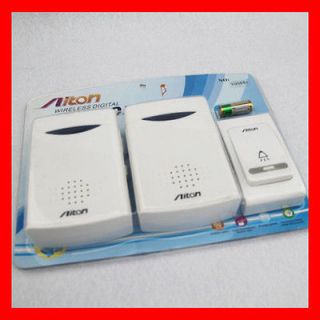 Wireless Remote Control Chime Door Bell 2 X Doorbell Receiver+ 1 X 