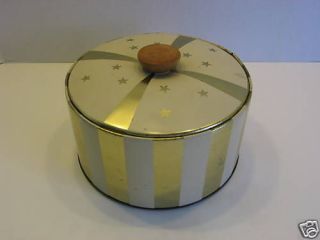 Vintage Guildcraft Insulated Tin Ice Bucket Stars Wood