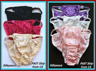 Womens 100% SILK String Bikini Panties Briefs US M Waist 30   32 