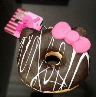 Hello Kitty REAL SIZE Doughnut Icing Chocolate Pink Ribbon SQUISHY 