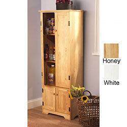 Extra Tall White or Honey Pine Cabinet NEW Kitchen Pantry