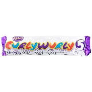 Cadbury Curly Wurly 5 Pack Caramel Chocolate Bars made in the UK