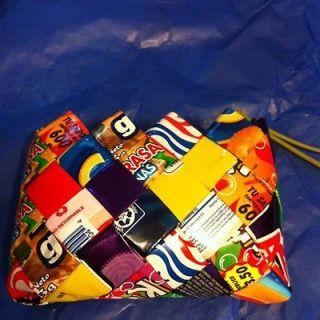 Folded Mexican Candy Wrapper Clutch Purse Bright Coin Trendy Rainbow 