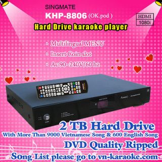 VIETNAMESE KARAOKE PLAYER HARD DRIVE 8806 + 9000+ Vietnamese Song