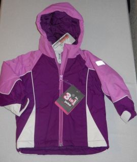 New girls CHILDRENS PLACE pink 3 in 1 winter coat jacket Size 24 