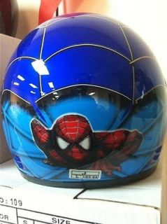 Blue Spiderman Full Face Motorcycle Kids Helmet S/M/L