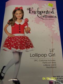 pc. Lil Lollipop Girl Red Polka Dot Dress Up Cute Halloween Child 