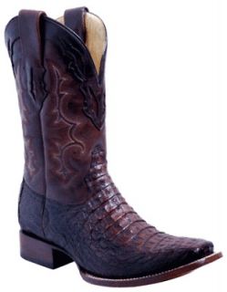 Corral Mens Chocolate Caiman Square toe boots A1201
