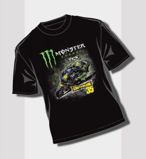   2012 Cal Crutchlow Monster Adults Black Printed T Shirt NEW (Tech3