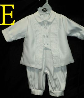 Baby Boy Baptism Christening White Suit/Outfit/Ey;/ SIzES 3M,6M,12M 