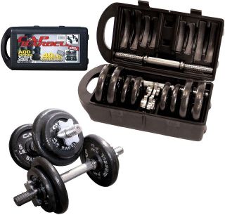 CAP BARBELL 40 POUND DUMBBELL ADJUSTABLE WEIGHT LIFTING SET 40 LB 