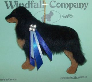 Hovawart Dog Plush Rhinestone Christmas Canine Collector Ornament by 