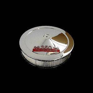 Chrome Air Cleaner Fits 350 Chevy Engines 350 Red Emblem