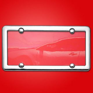  PLASTIC LICENSE PLATE SHIELD +FRAME bug cover tag protector chrome 