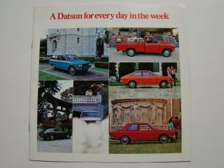 Datsun Japanese Car Brochure 1200, 510, Lil Hustler Pickup & 240 Z 