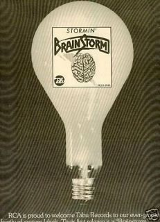 BRAINSTORM 1977 Promo Ad GIANT LIGHTBULB Wake Up