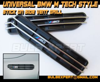 UNIVERSAL BMW ALL SEDAN COUPE M 3 LOGO FRONT FENDER STICK ON SIDE VENT 