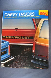 1990 Chevrolet Trucks Brochure Pickup 454 SS, Blazer Suburban S 10 Van 