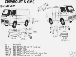 Chevy GMC Van Door Bottom, 63,64,65,66,67,68,69,70