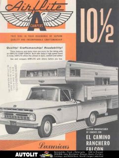 1967 Ford Airflite 10.5 Camper Pickup Sales Brochure