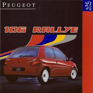 Peugeot 106 1.3i Rallye 1993 94 UK Market Sales Brochure