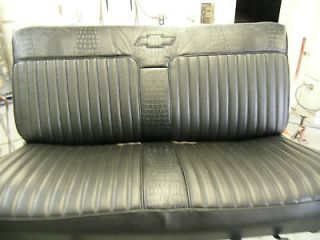 Reupholstered Chevy S10 bench Seat with Black trimmed gator