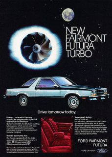 1980 Ford Fairmont Futura   Turbo   Classic Vintage Advertisement Ad 